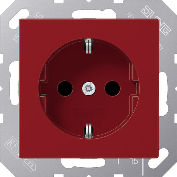 JUNG SCHUKO-Steckdose rot A 1520 BF RT